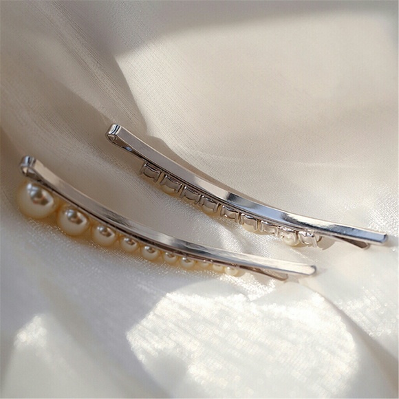 Sweet Pearl Hair Clip, Luxe Zircon Side Clip main image 4